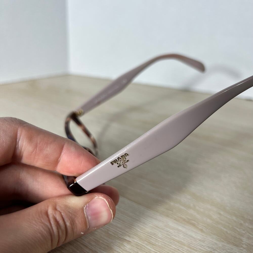 Prada VPR18T UE0-1O1 Eyeglasses Pink Tortoise Frames 53-16-140 Italy - Picture 7 of 11
